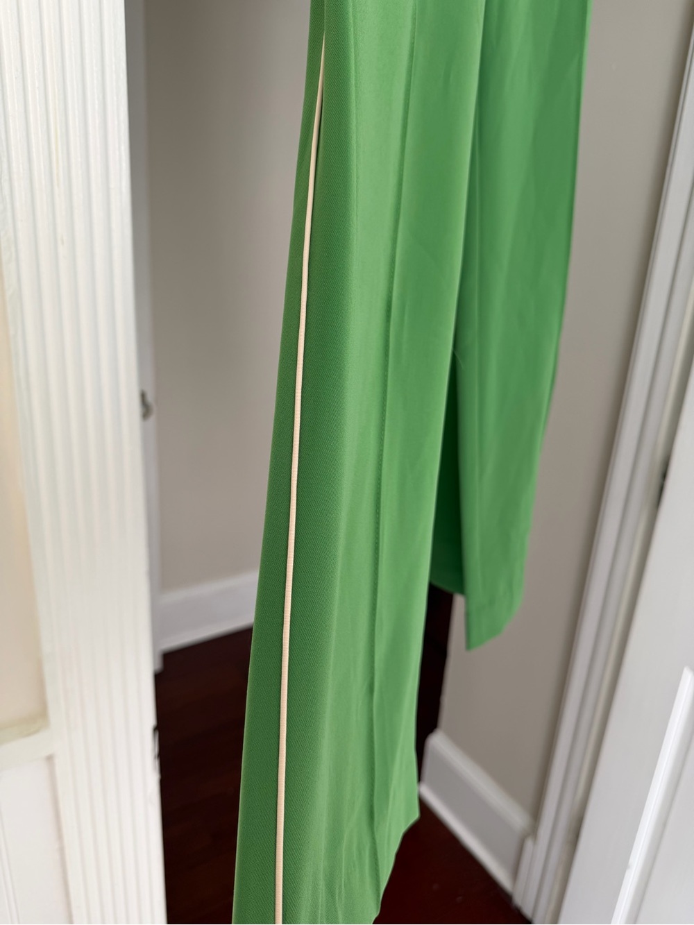 Zara Green Drawstring Trouser Pants - Picture 3 of 5